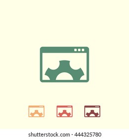 window and gear icon