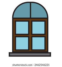 Window Generic color lineal Eps 10