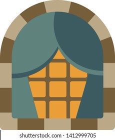 Window geometric illustration isolated on background