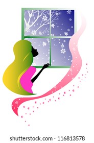 window girl