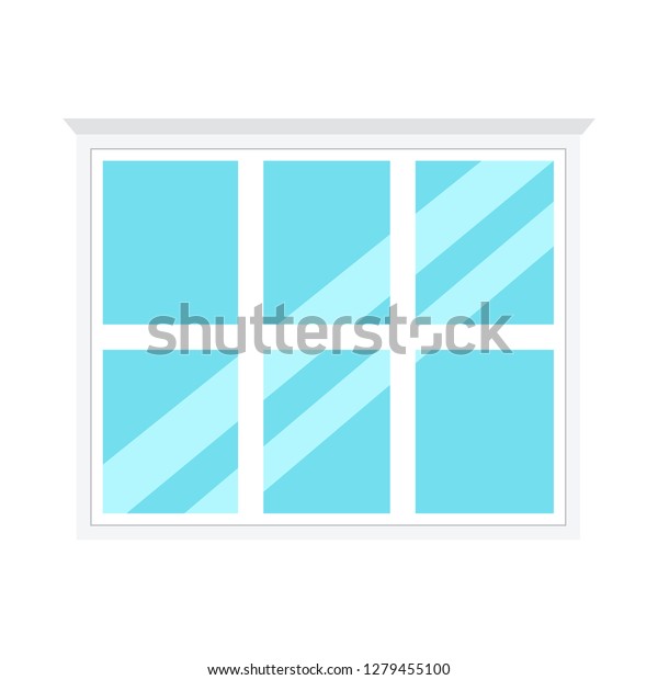 Window Glass Front View Architecture Vector Stock Vector (Royalty Free ...