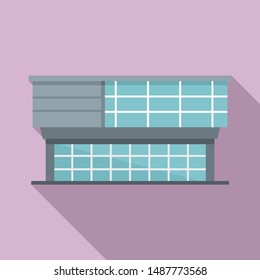 Window glass mall icon. Flat illustration of window glass mall vector icon for web design