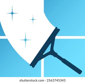 Window glass and scraper, window washing and cleaning