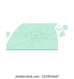 window glass shards. Garbage recycle bin. Vector illustration of trash container classification. Cartoon plastic, glass, metal, organic, paper trash for dustbins isolated on white