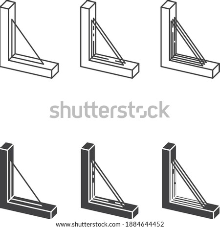 Window Glazing types icon , vector