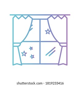 window gradient style icon design, architecture home and house theme Vector illustration