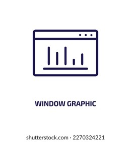 window graphic icon from user interface collection. Thin linear window graphic, window, simple outline icon isolated on white background. Line vector window graphic sign, symbol for web and mobile