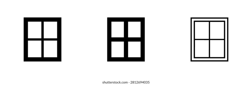 Window Grid Layout Icon with Four Square Sections