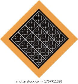 window grill pattern lattice motif