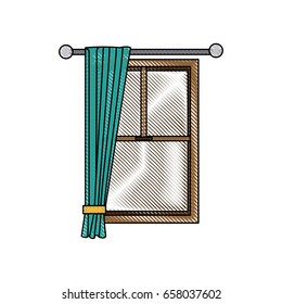 window home architecture curtain interior image