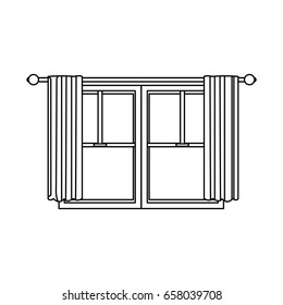 window home architecture curtain interior image