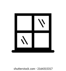 window home outline icon vector