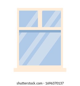 window house closed isolated icon vector illustration design