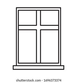 window house closed isolated icon vector illustration design