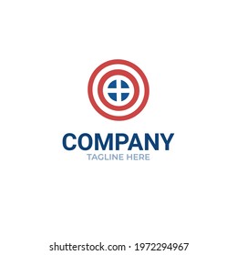 Window house logo vector template design with simple round geometric. Estate agency, realty and real property vector icon. Ready to use, easy for edit.