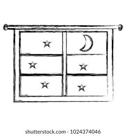 window house night background