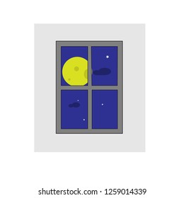 Window in the house vector graphics