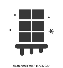 window with ice and snow flakes, Merry Christmas filled icon set