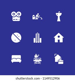 window icon. 9 window vectors with home, house, relaxing and cleaning icons for web and mobile app