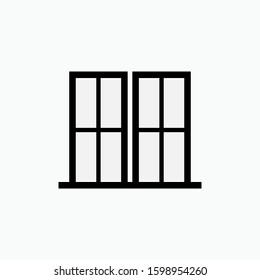 Window Icon. Architecture Element Illustration As A Simple Vector Sign and Trendy Symbol for Design and Websites, Presentation or Apps Elements. 