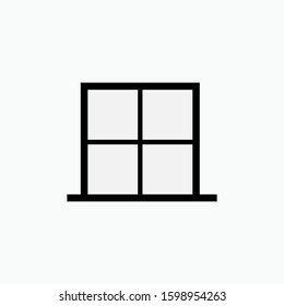 Window Icon. Architecture Element Illustration As A Simple Vector Sign and Trendy Symbol for Design and Websites, Presentation or Apps Elements. 