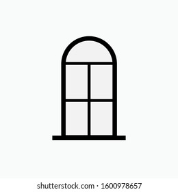 Window Icon. Architecture Element Illustration As A Simple Vector Sign & Trendy Symbol for Design and Websites, Presentation or Apps Elements. 