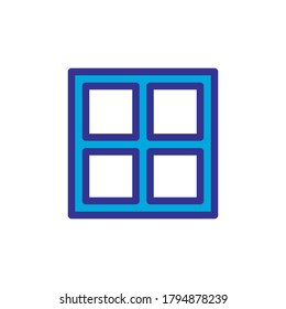 diseño de estilo de color de icono de ventana