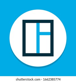 Window icon colored symbol. Premium quality isolated glass element in trendy style.