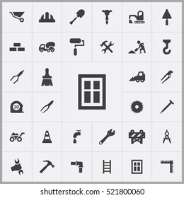 window icon. construction icons universal set for web and mobile