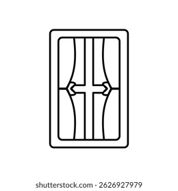 ícone de janela com cortinas, ícone de pictograma de estilo plano para aplicativo móvel ui ou ux, design de símbolo de logotipo de ilustração de vetor, isolado no branco