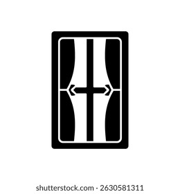 window icon with curtains, flat style pictogram icon for ui or ux mobile app, vector illustration logo symbol design, isolated on white