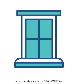 diseño de icono de ventana, colección de moda de estilo plano