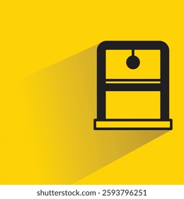 window icon with drop shadow on yellow background