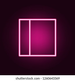 window icon. Elements of web in neon style icons. Simple icon for websites, web design, mobile app, info graphics