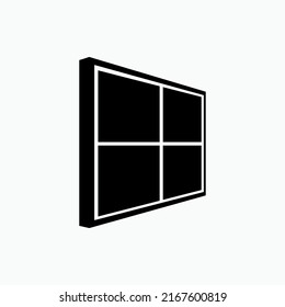 Window Icon. Facade Element Symbol - Vector.