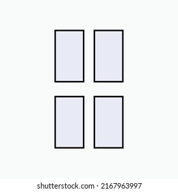 Window Icon. Facade Element Symbol - Vector.