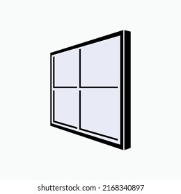 Window Icon. Facade Element Symbol - Vector.