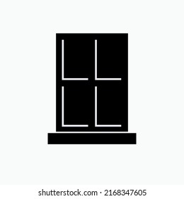 Window Icon. Facade Element Symbol - Vector.