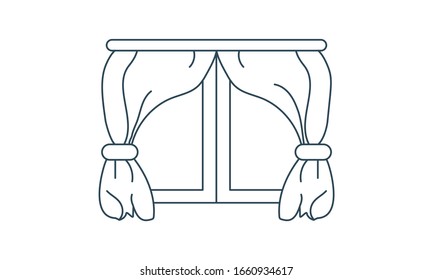 Diseño gráfico plano de icono de ventana - Ilustración
