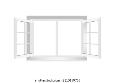 Window Icon Flat Style Casement Vector Stock Vector (Royalty Free ...