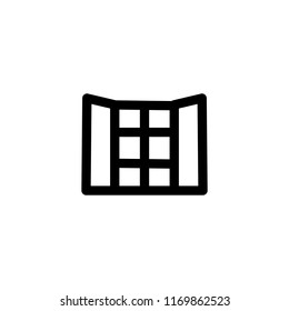 Window icon flat vector illustration