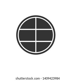Window Icon in Glyph Style. Architecture Element Illustration As A Simple Vector Sign & Trendy Symbol for Design and Websites, Presentation or Application.