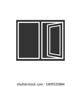 Window Icon in Glyph Style. Architecture Element Illustration As A Simple Vector Sign & Trendy Symbol for Design and Websites, Presentation or Application.