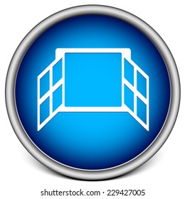Window Icon - Icon, graphics with window symbol, silhouette. Casement window. (EPS 10 vector)