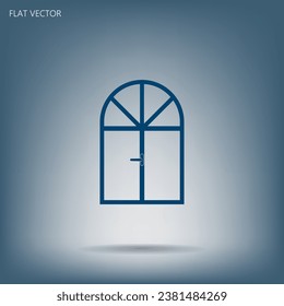 Window icon illustration flat icon.