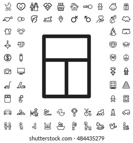 Window icon illustration isolated vector sign symbol