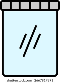 Window Icon Illustration with Light Blue Glass