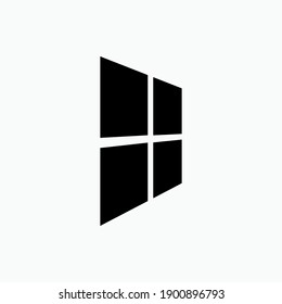 Window Icon. Interior Element Symbol - Vector Logo Template.