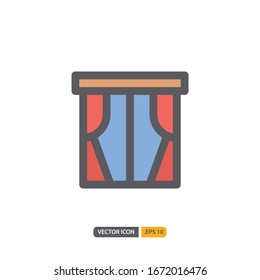 window icon isolated on white background. for your web site design, logo, app, UI. Vector graphics illustration and editable stroke. EPS 10.
