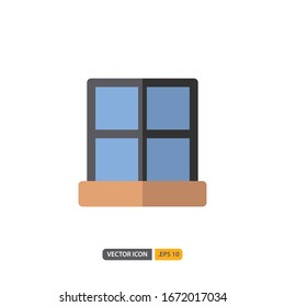 window icon isolated on white background. for your web site design, logo, app, UI. Vector graphics illustration and editable stroke. EPS 10.